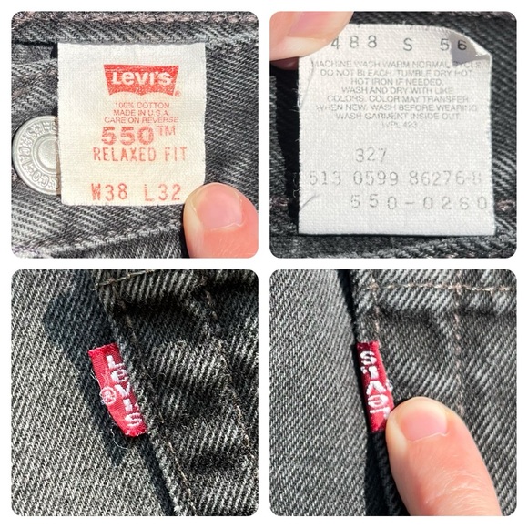 1999 Black Levi’s 550 Jeans - Picture 5 of 14